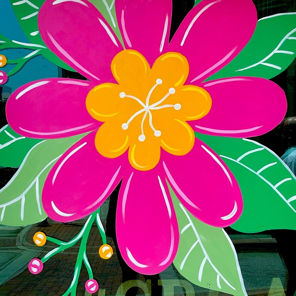 Reserved for Lauren. Custom hand painted flower